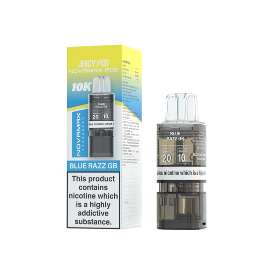 Juicy Pod NovaMax 10K Refill – Blue Razz GB