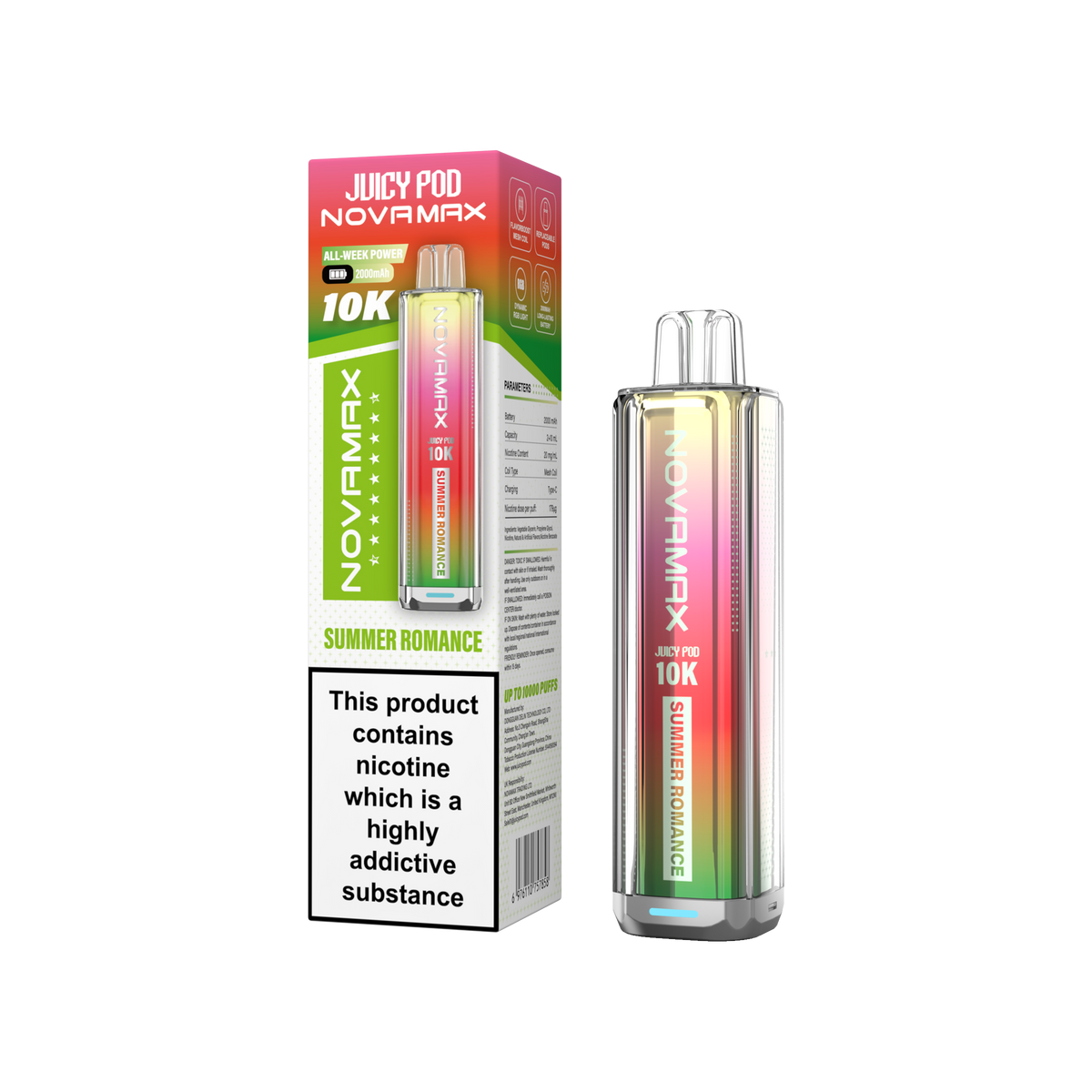 Juicy Pod Novamax 10k Device - Sky Blue Vape Lounge