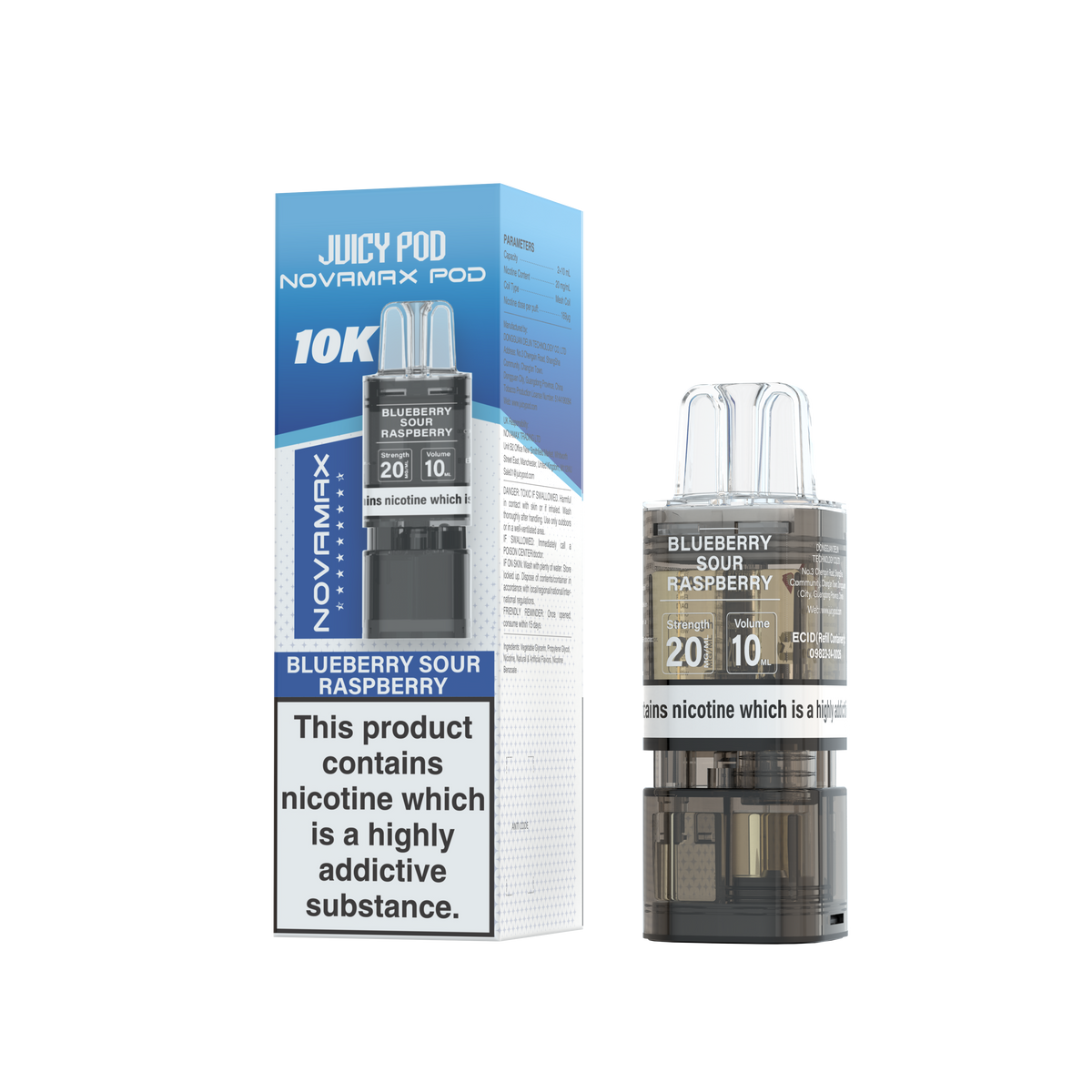 Juicy Pod Novamax 10k Refill - Sky Blue Vape Lounge