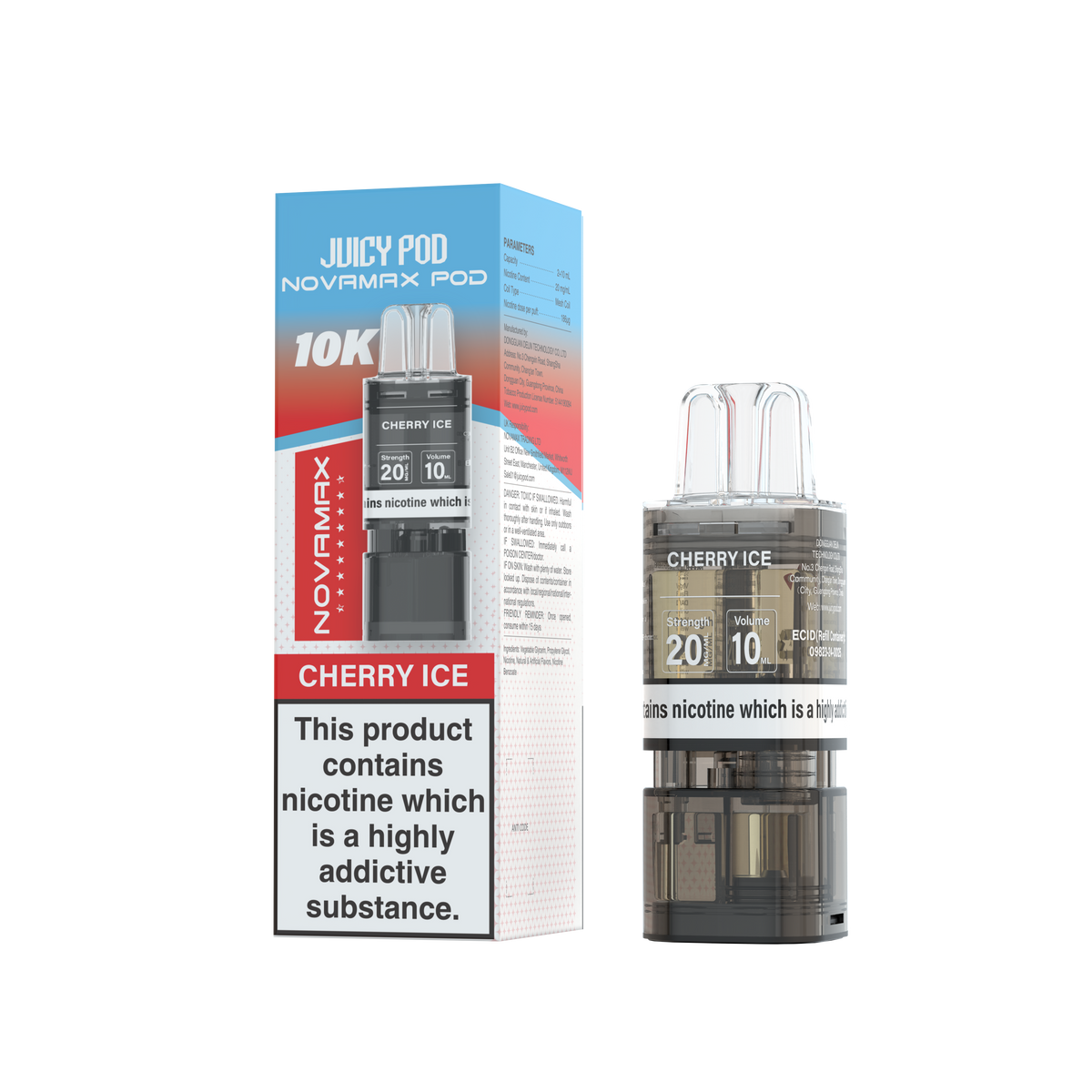 Juicy Pod Novamax 10k Refill - Sky Blue Vape Lounge
