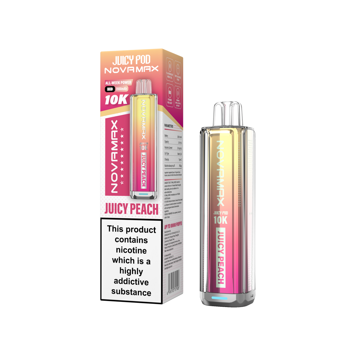 Juicy Pod Novamax 10k Device - Sky Blue Vape Lounge