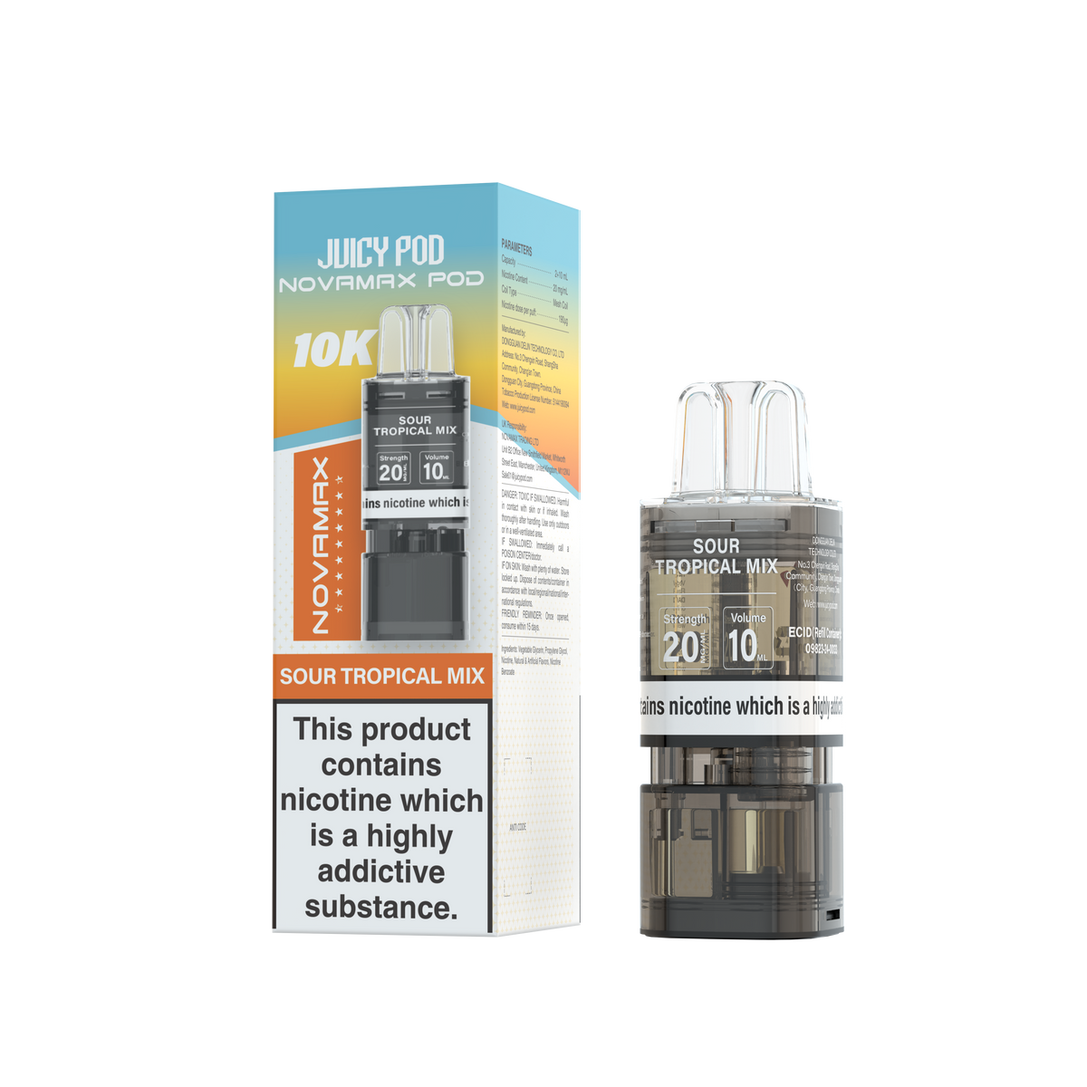 Juicy Pod Novamax 10k Refill - Sky Blue Vape Lounge