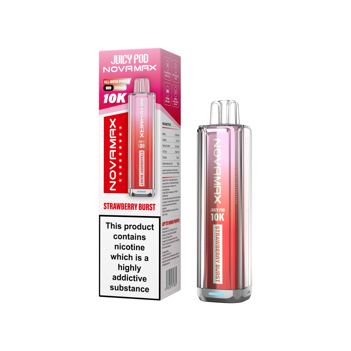 Juicy Pod Novamax 10k Device - Sky Blue Vape Lounge