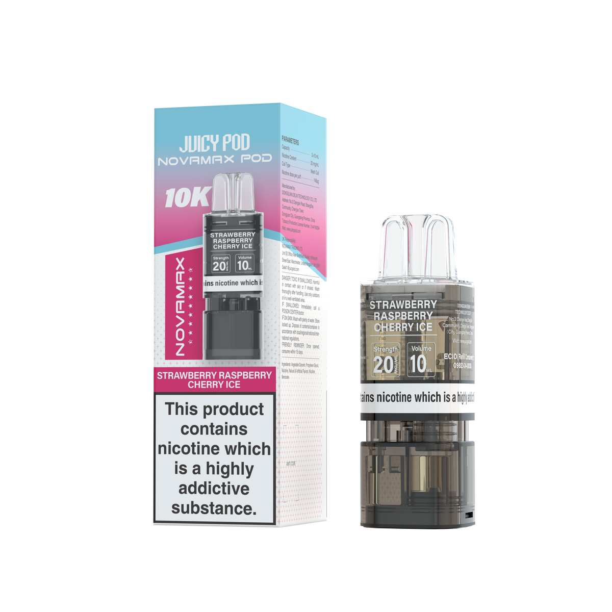 Juicy Pod Novamax 10k Refill - Sky Blue Vape Lounge
